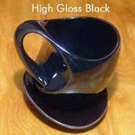 High Gloss Black Modern Design Coffee Cup
