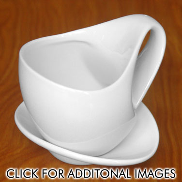 Ultimate Coffee Cup - Unique coffee mug - ergonomic coffee mug - ergonomic modern design mug - coffee cup with saucer lid - available in 8 oz. and 12 oz. sizes - fine porcelain