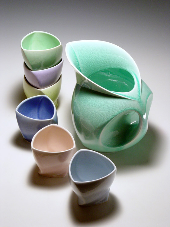 Modern Design Porcelain by David Pier, Pottery of the Future Available Today